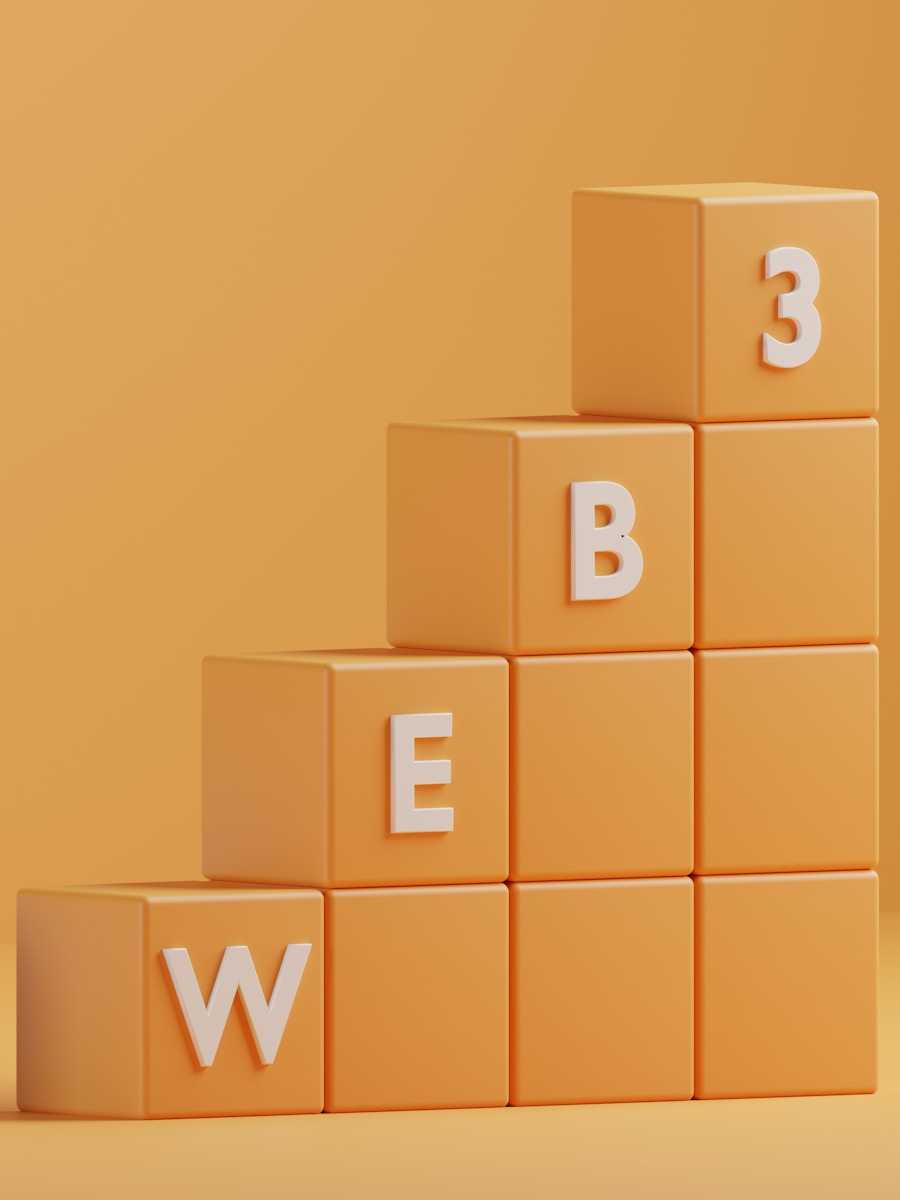 a 3d rendering of a pyramid of blocks with the letters e, b, e