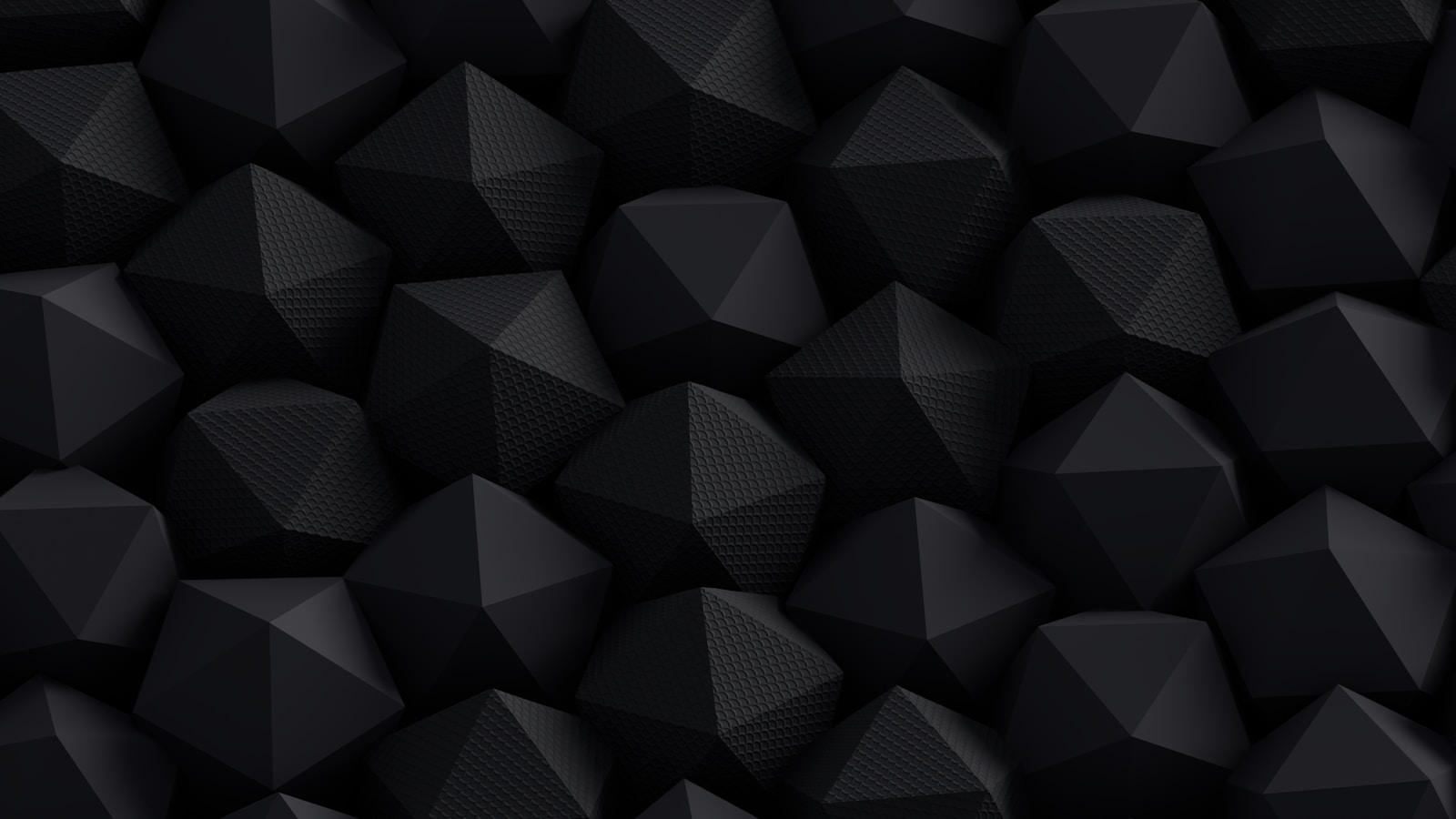 a black background with a lot of black cubes