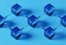 a group of blue cubes