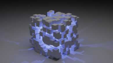 a 3d image of a cube made of cubes