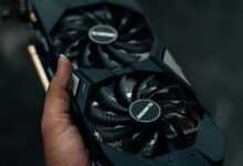 black and silver electronic device