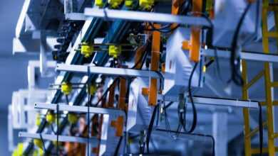 a bunch of wires that are on a rack