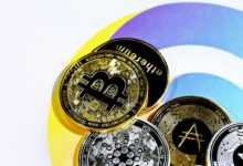 a pile of bitcoins sitting on top of each other