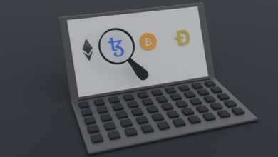 a computer keyboard with a magnifying glass on top of it