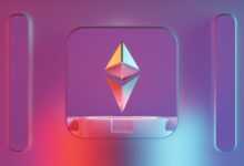 a cell phone with a colorful design on it